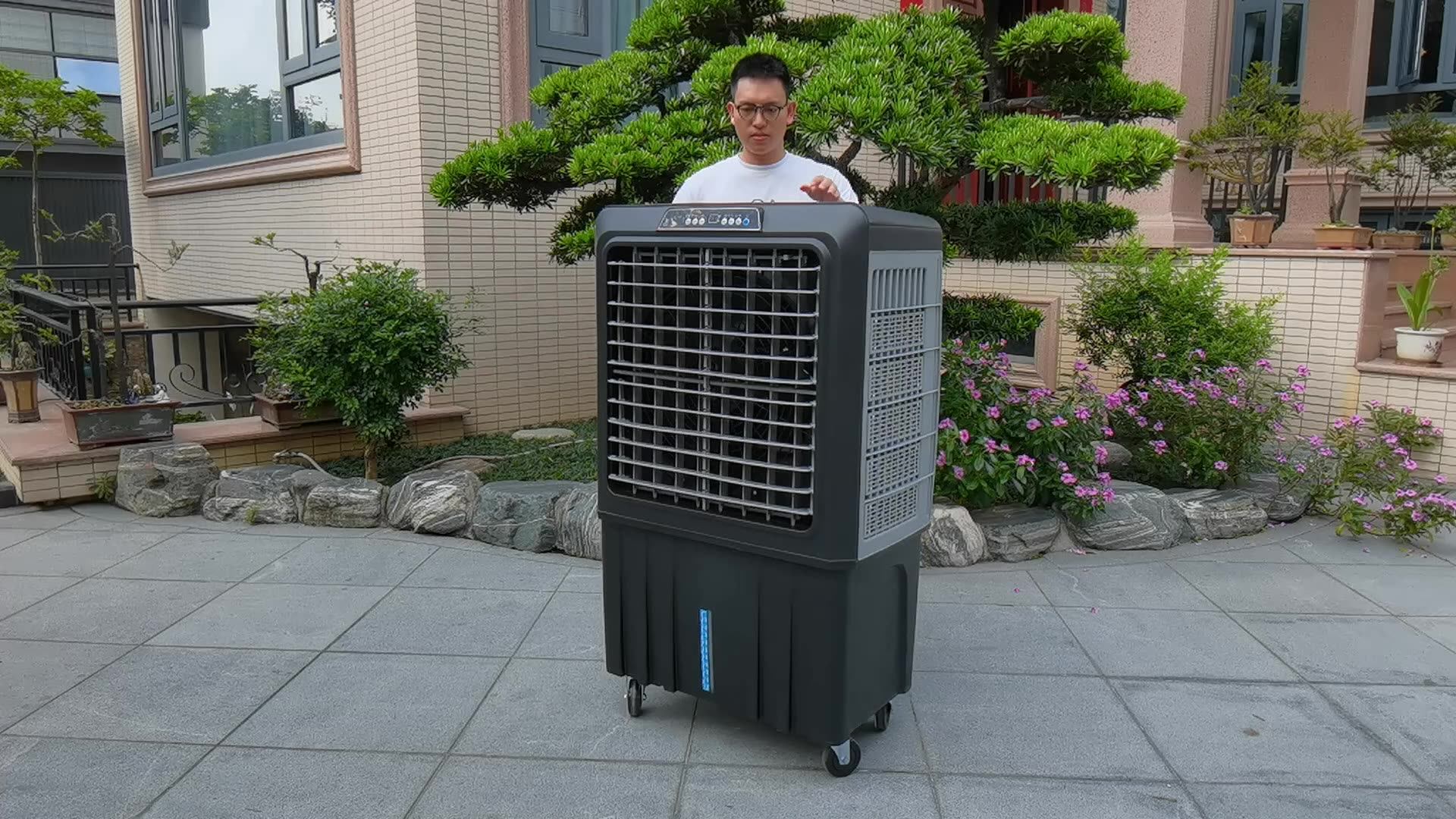 Patented Compressor Evaporative Water Cooling Floor Air Conditioner