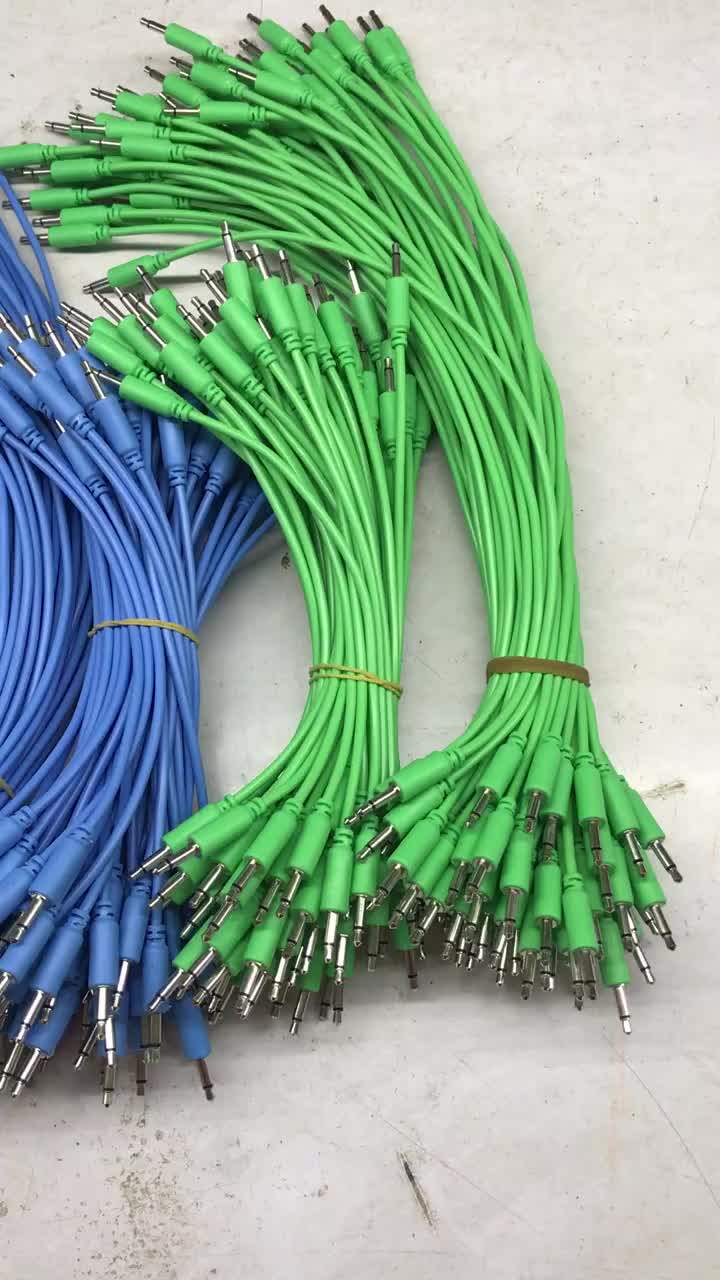 Right Angle 1/8" 3.5mm Mono Patch Cable For Modular Synthesizers