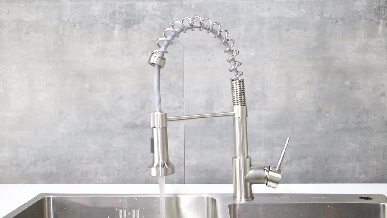 long neck kitchen sink pull down sprayer