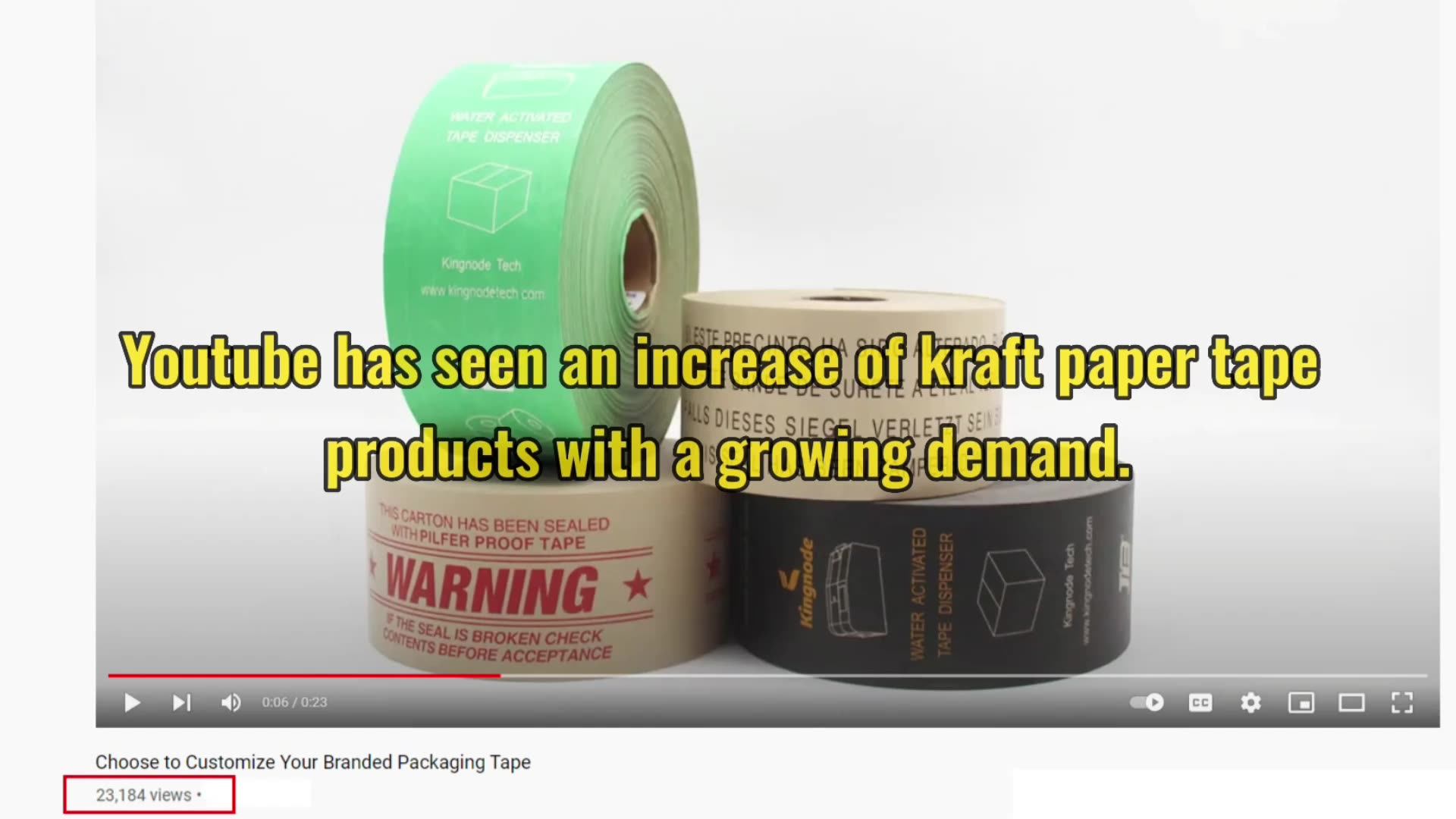 Custom Water Activated Gummed Reinforced Kraft Paper Tape With Logo