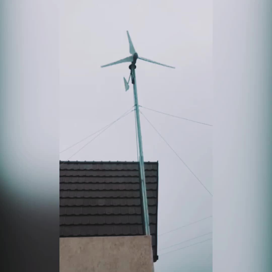 Roof Top 2kw Wind Turbine 48v 96v Alternative Energy Generators With