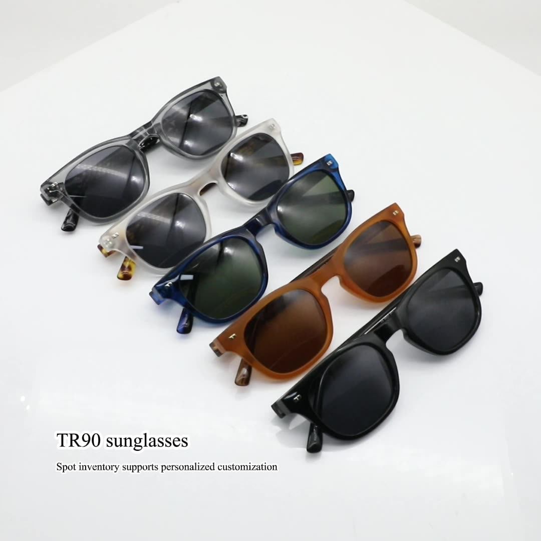Stock Wholesale Custom Sunglasses logo 2024 Popular TR90 Polarized