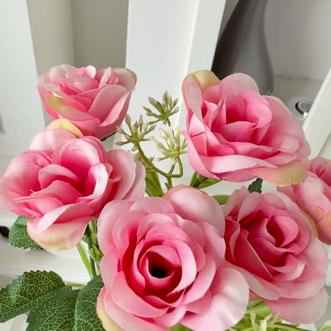 Factory Colorful Artificial Rosa Bunch Flower Rosas Flowers Wedding Red Floral Decoration Buy