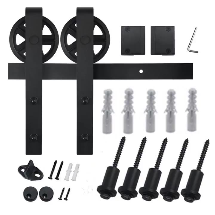 6.6ft Sliding Barn Door Hardware Kit Heavy Duty Stainless Steel Closet