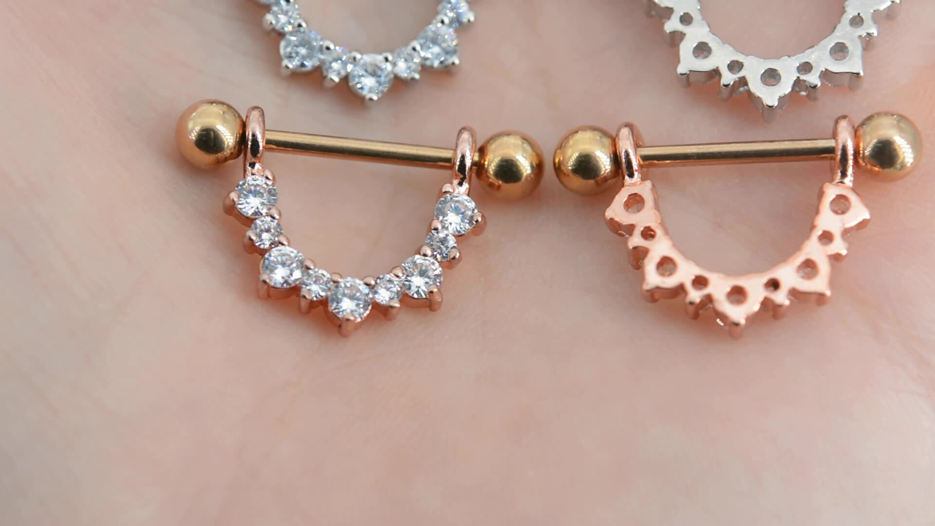 Piercing Bilanciere Kakonia Set Di 12 Piercing Per Capezzolo Da - Foto 7