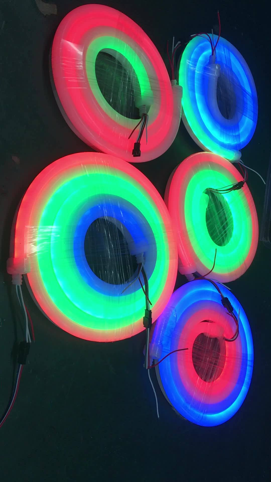 Waterproof 5050smd Neon Tube Light Christmas 180degree Multicolor Rgb