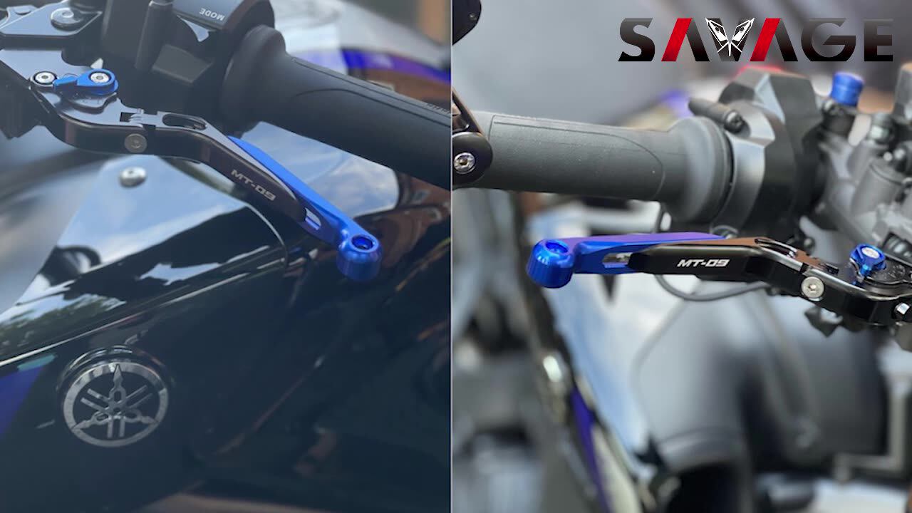 Short Adjustable CNC Brake & Clutch Levers – Anodized Grey For Yamaha MT-10, MT-09, FZ Models