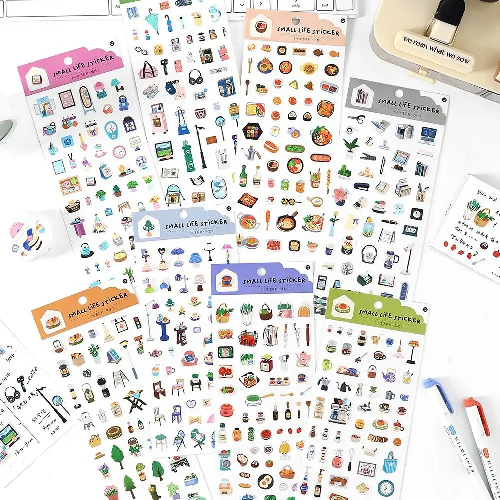 Inferel. Me Flat Sticker Small Life Cartoon Daily Life Mini Material Hand Account DIY Decoration Collage