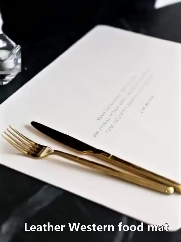 Wholesale Special Design Elegant Black Printing Logo Place Mat