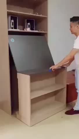 Save space furniture convertible cabinet to wall mounted ...