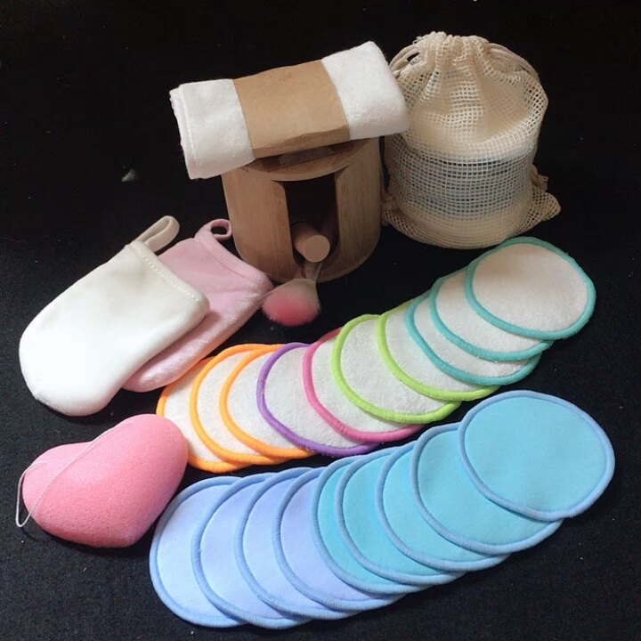 Soft Organic Reusable Face Cleansing Cloth Bamboo Cotton Makeup Remover