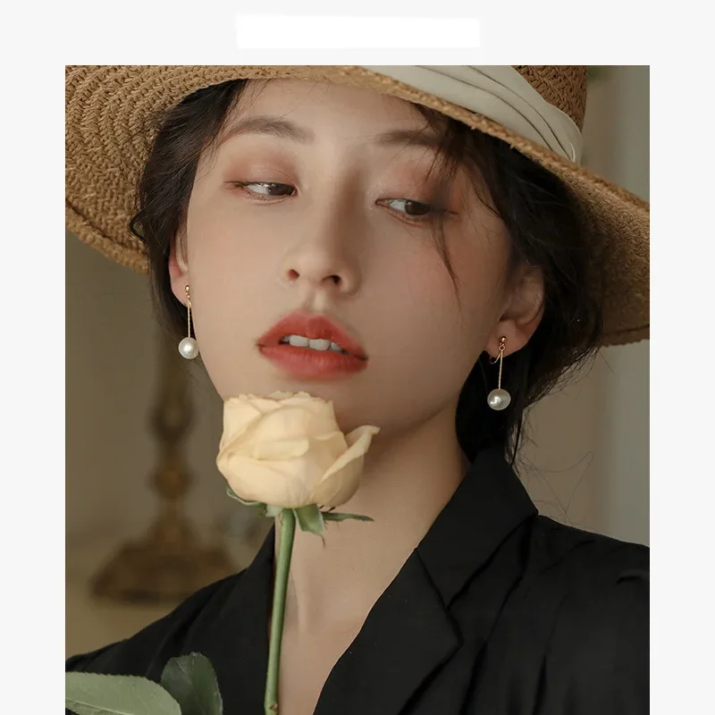 Ear clips from pearl, mosquito coil, earrings with tassels, no pierced ears