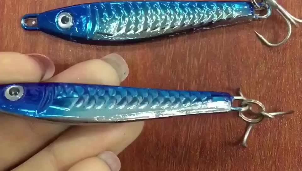 Hengjia Electroplating Paint Lure Plate Lead Jig Metal Bait 8cm 28g