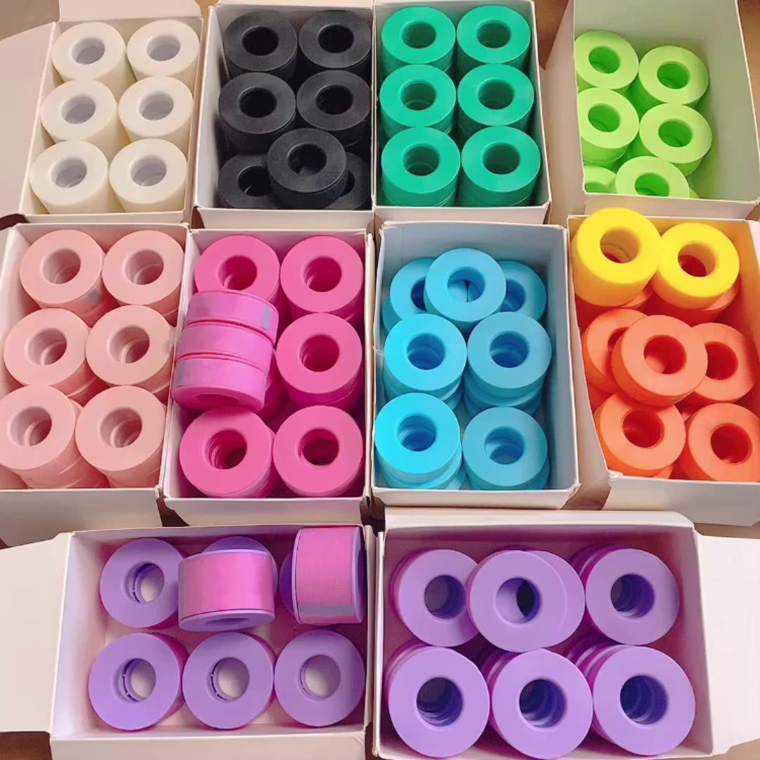 Custom Dispenser Pink Blue Black White Sensitive Silicone Tape Lash