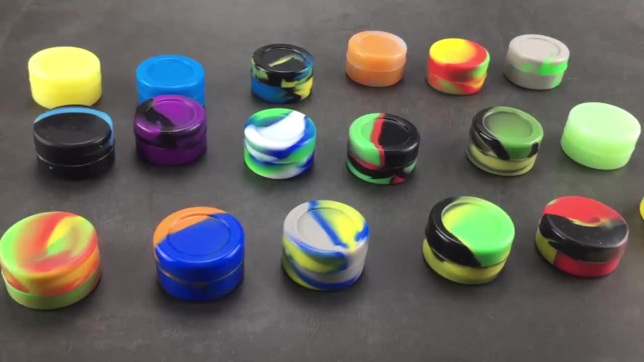 Pocket 3ml Silicone Weed Container Oil Storage Jar Dabs Container Buy