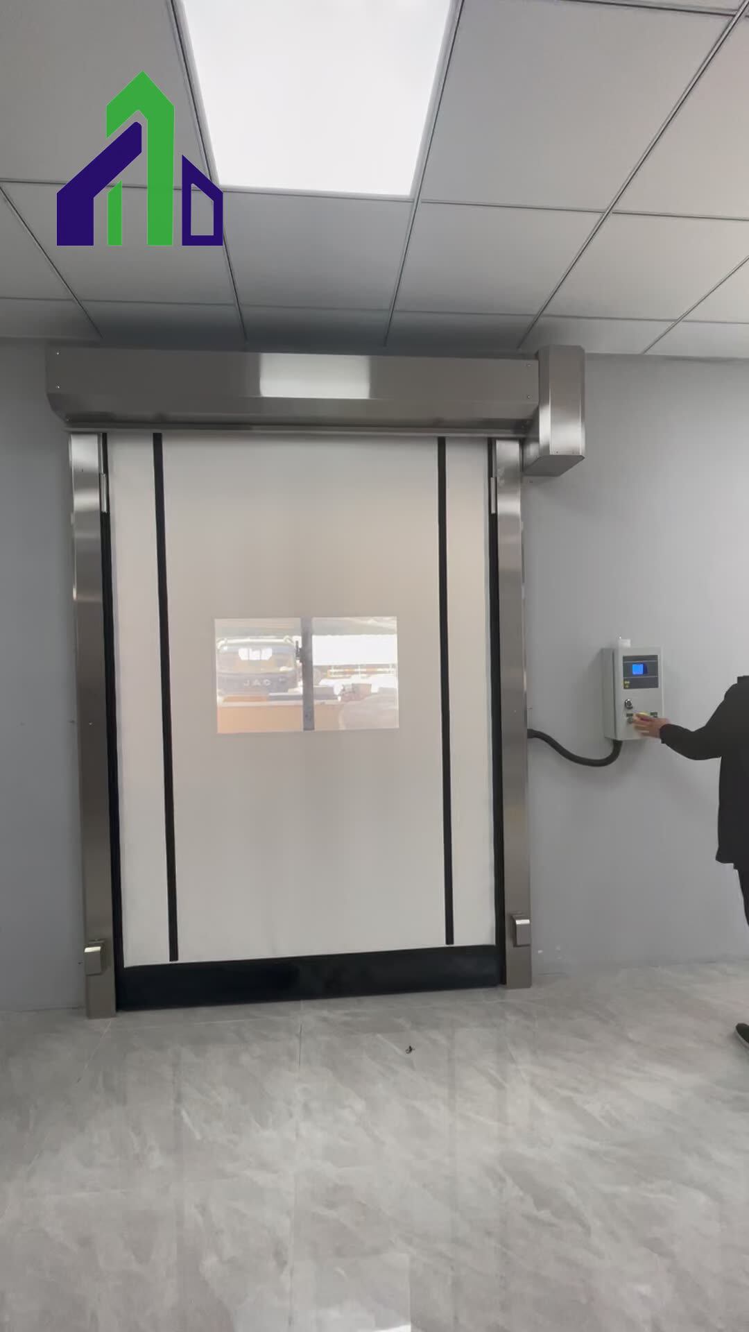 Jianda Automatic Sliding Door Fast Speed Pvc Door Zipper Structure High Speed Gate High Speed