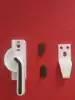 Plastic doors and windows semicircular lock Old-fashioned window buckle Plastic steel push-pull anti-theft window translation semicircular lock Oblique handle crescent lock