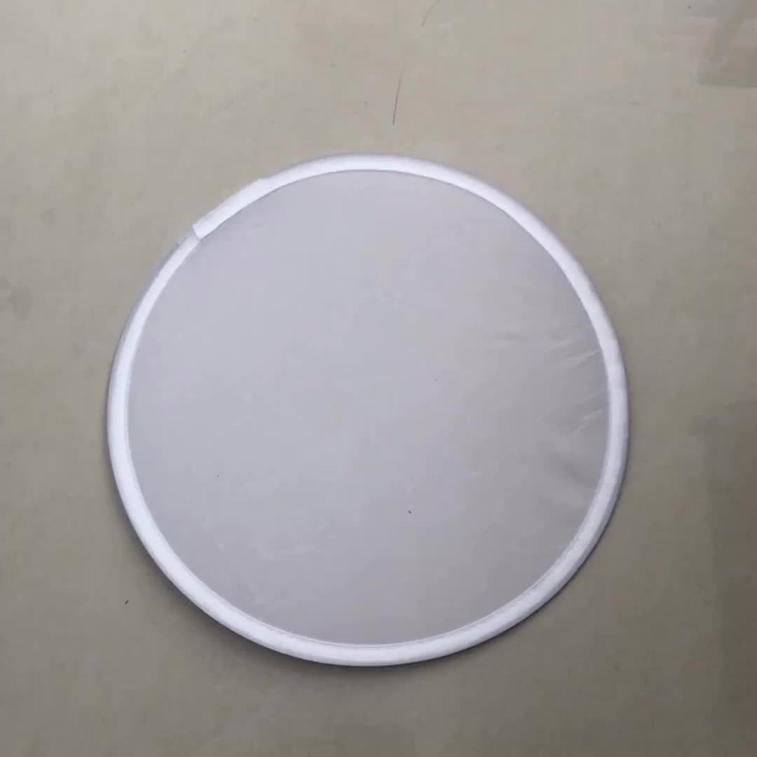 Stock Very Fast Shipping 25cm Blank White Polyester Round Foldable