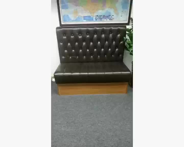 Luxury Black Pu Leather Lounge Restaurant Sofa Bench Booth Seating Buy Lounge Restaurant Sofa