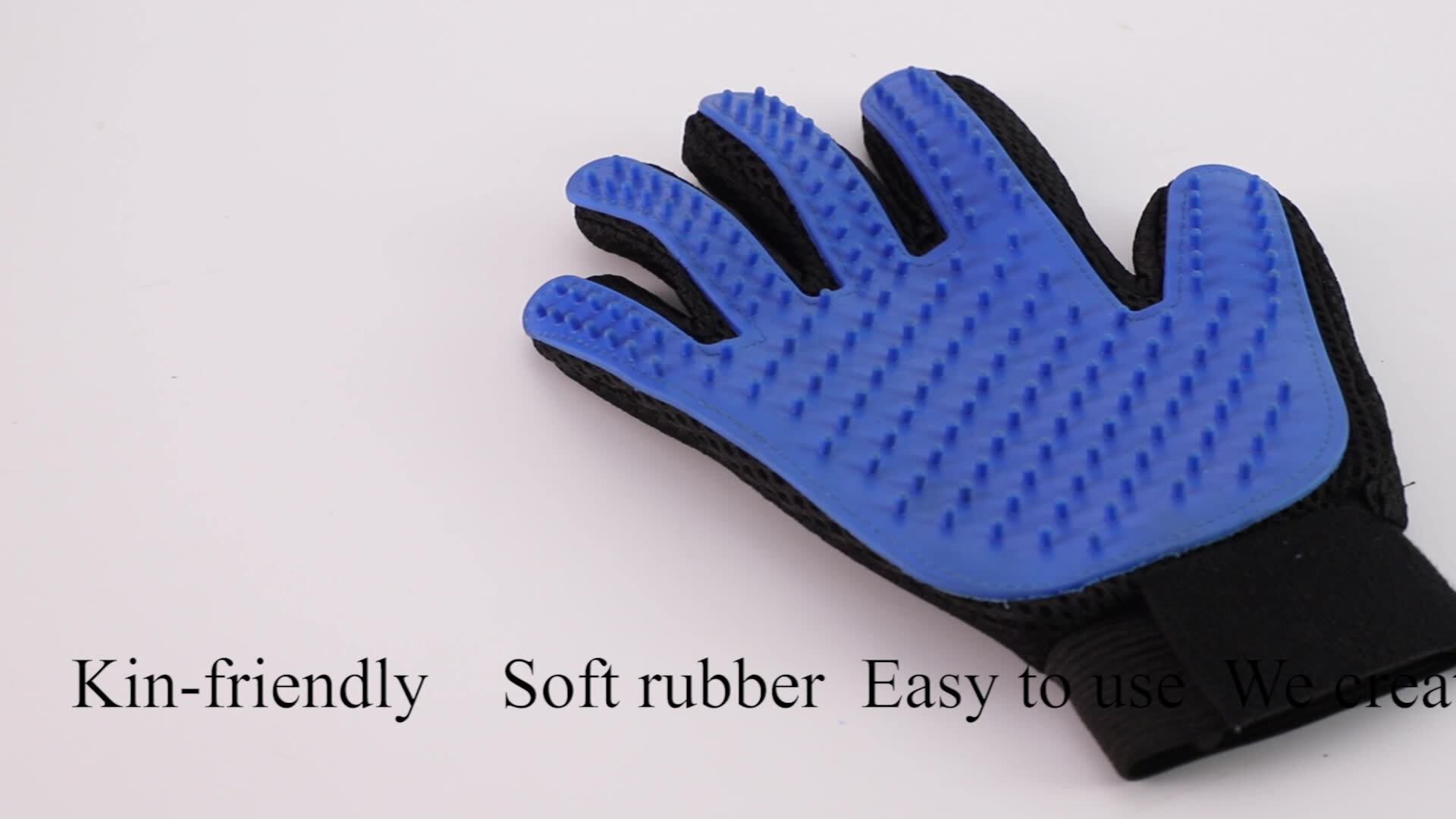 Hot Selling Dog Pet Grooming Gloves Bath Gloves Shower Massage Brush