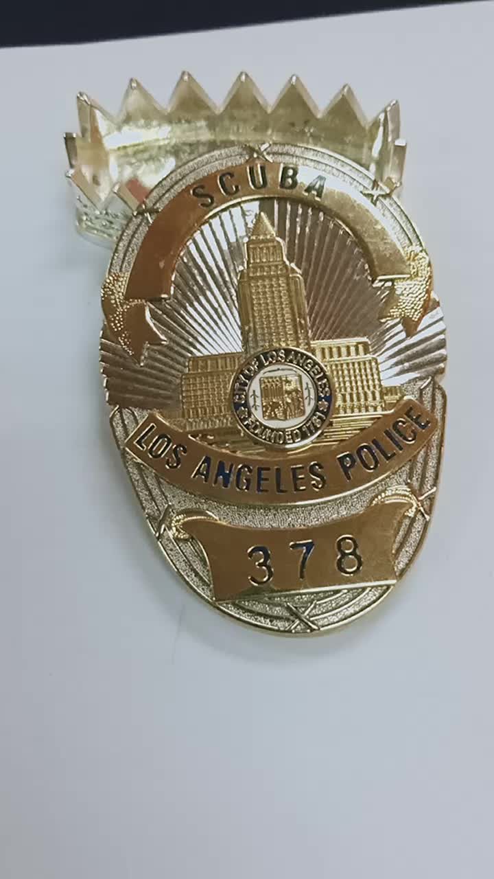 Factory Professional Custom Metal Pin Sheriff Military Badge With Gold