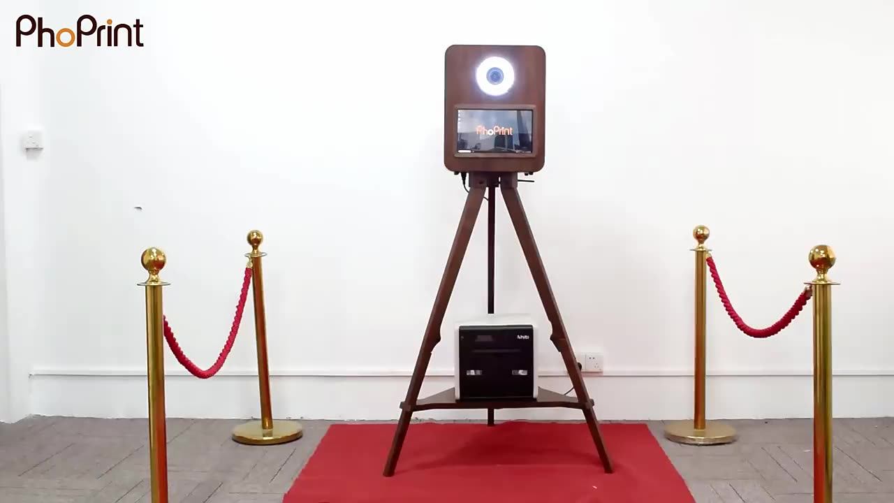 Reyeah Party Wedding Photo Booth Machine Backdrop Wooden Dslr Photo