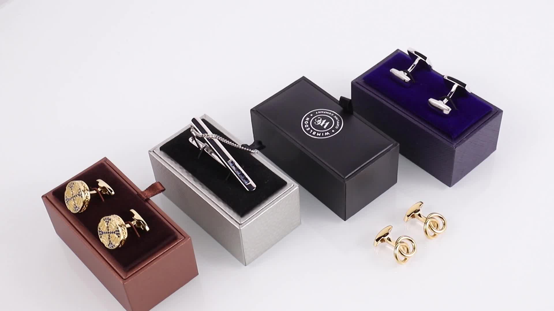 Cufflinks elie bleu heritage pair in ebony and ivory marquetry