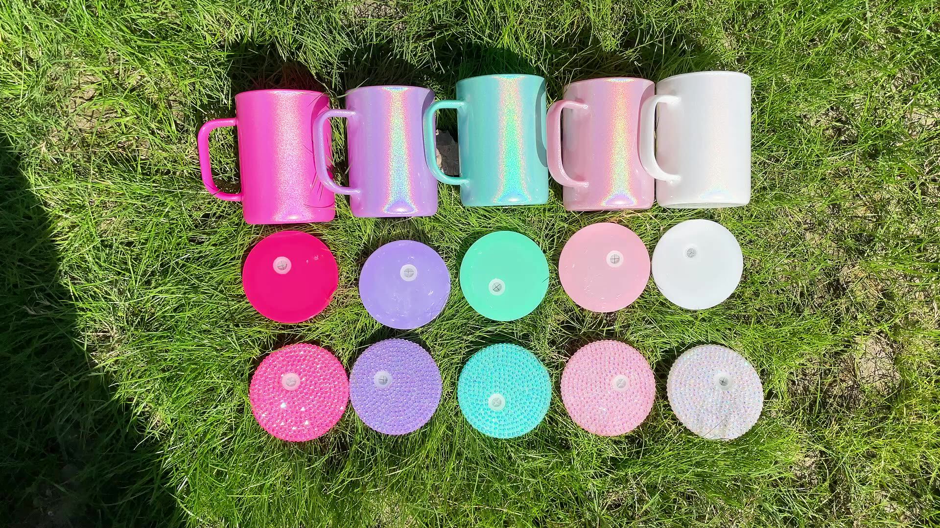 Wholesale Bulk Travel Blank Sublimation Shimmer Glitter Colored 17oz