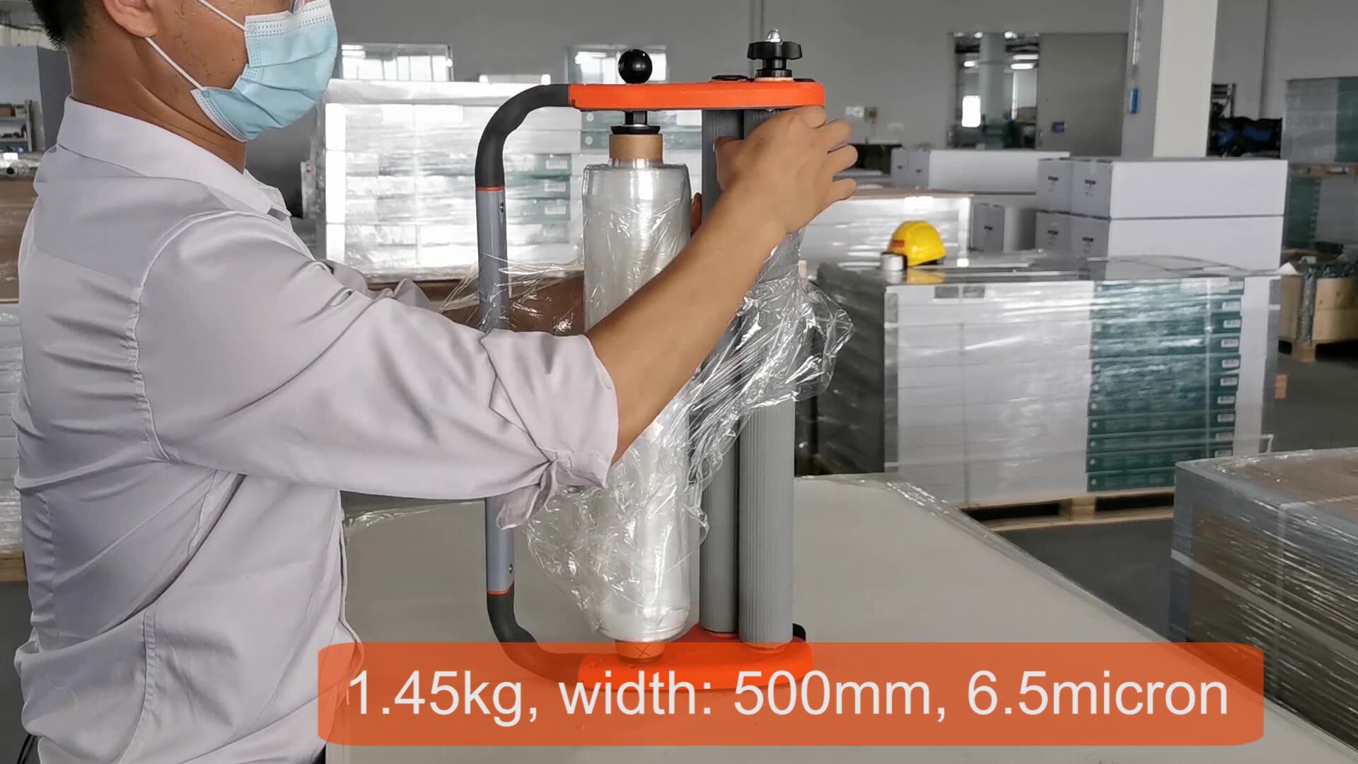 Pre Stretch Hand Stretch Film With Free Film Dispenser Plastic Wrap