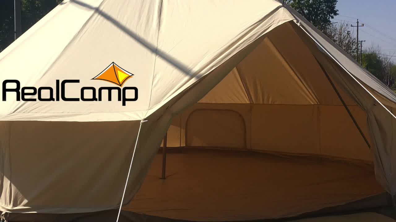 6m Dia Outdoor Event Glamping Canvas Bell Tent With Chimney Hole Buy