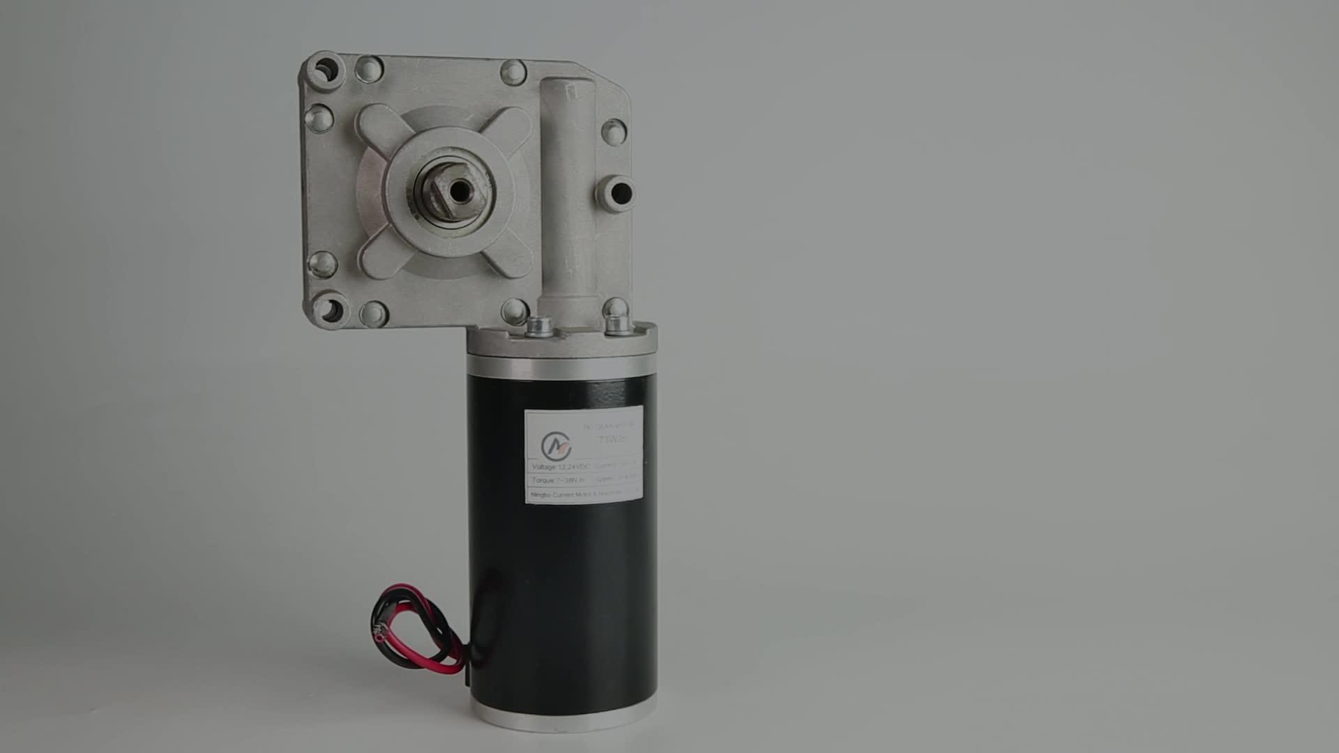 73mm Dia. High Torque Low Rpm Reduction Dc Worm Gear Motor 12v Dc Motor ...