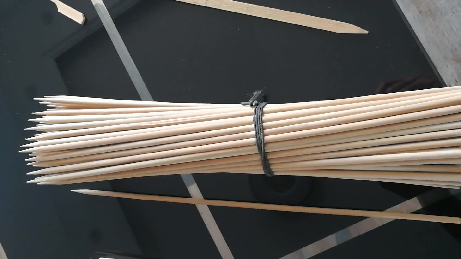 bamboo skewers barbecue sticks with round ,flat,square,flag paddle body