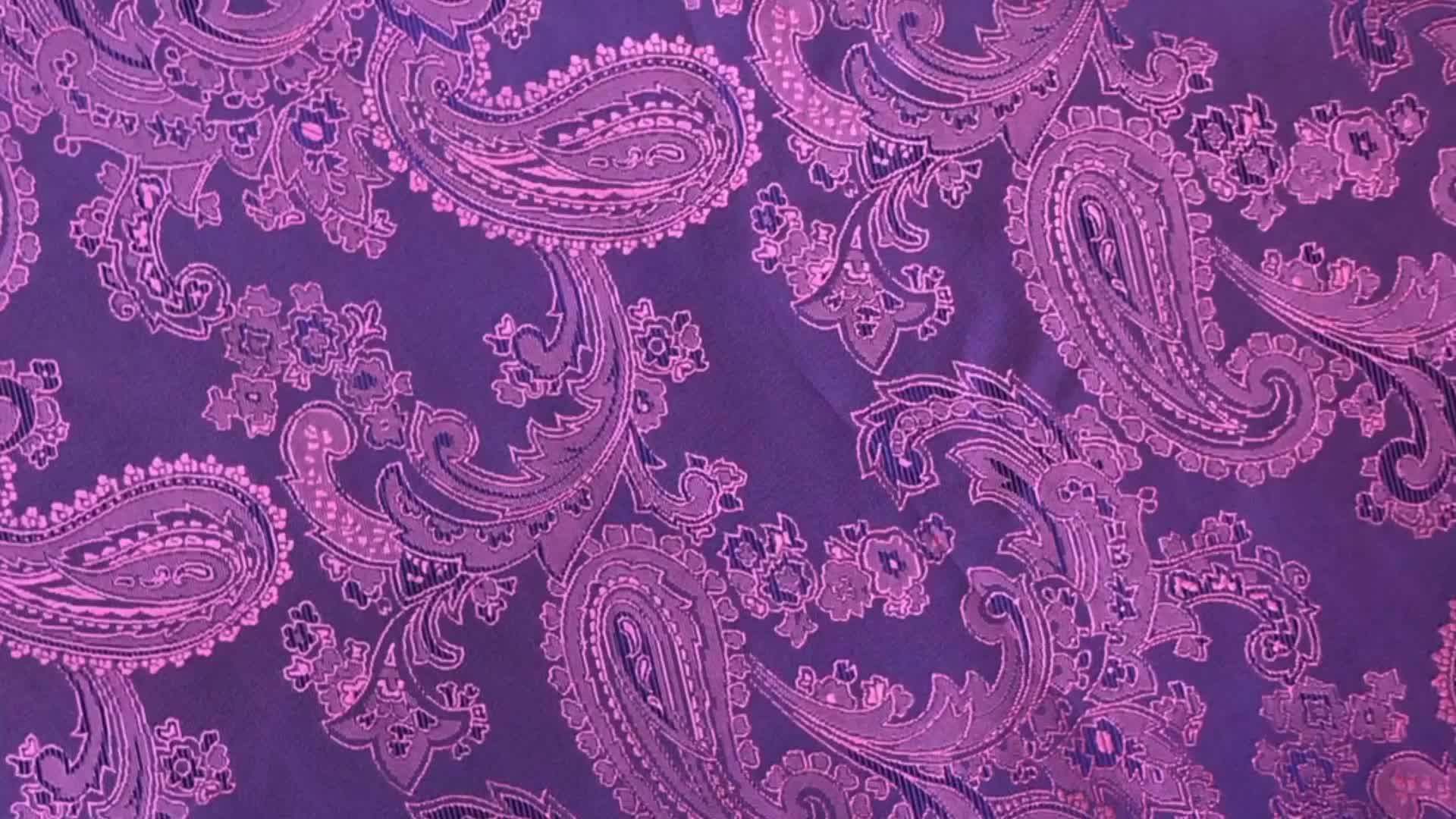 100polyester Jacquard Taffeta Fabrics High Quality Paisley Pattern