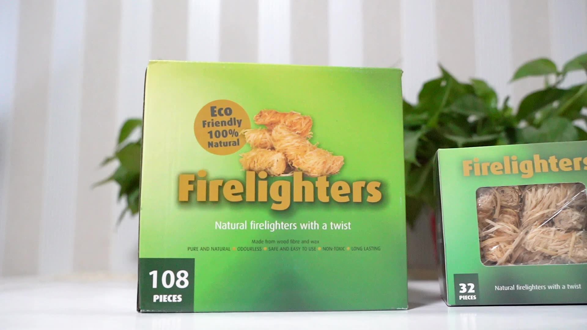 Hot Selling Solid Fuel Grill Eco Fire Starter Wooden Wool Firelighters