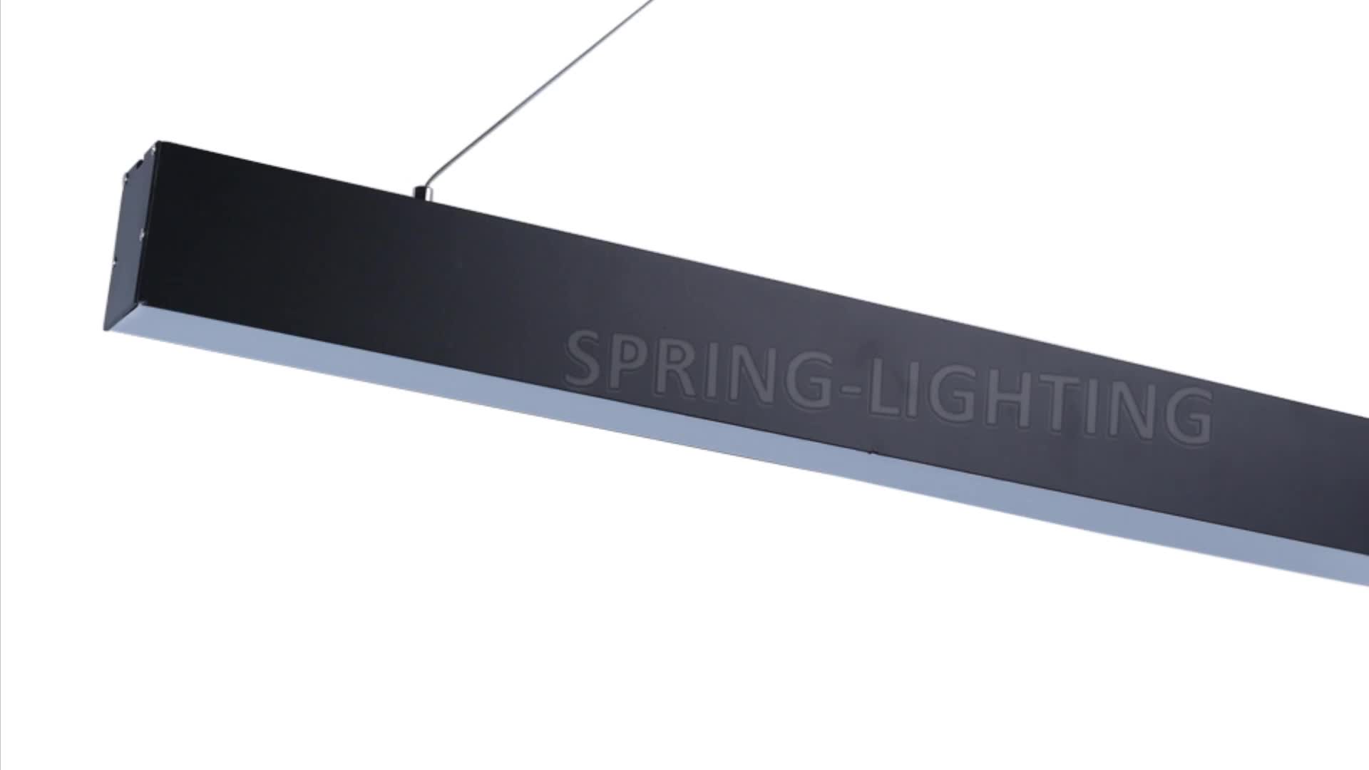 Black/white Dimmable Aluminum Batten Ceiling Pendant Light Custom Led