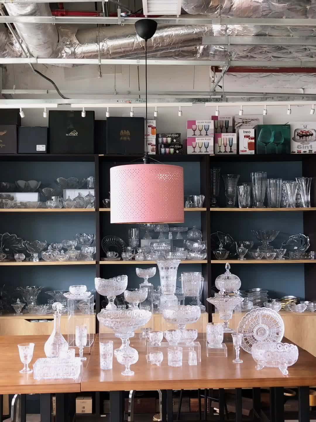 17pk Large Crystal Glass Decoration Bohemia Style Fruit Bowl Buy