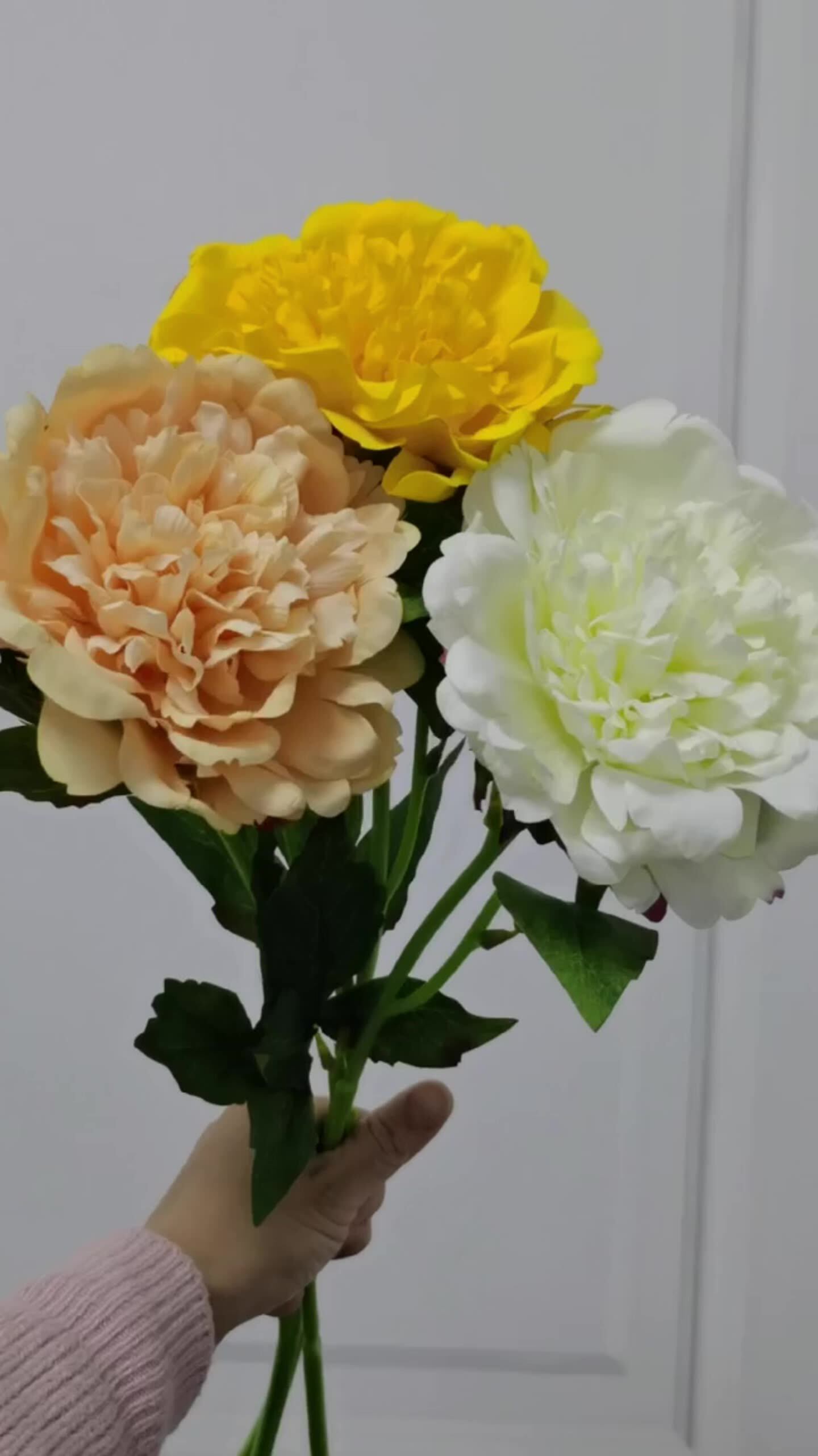 Highquality Peony Artificial Faux Flower Real Touch Latex Coated Wedding Table Party Birthday