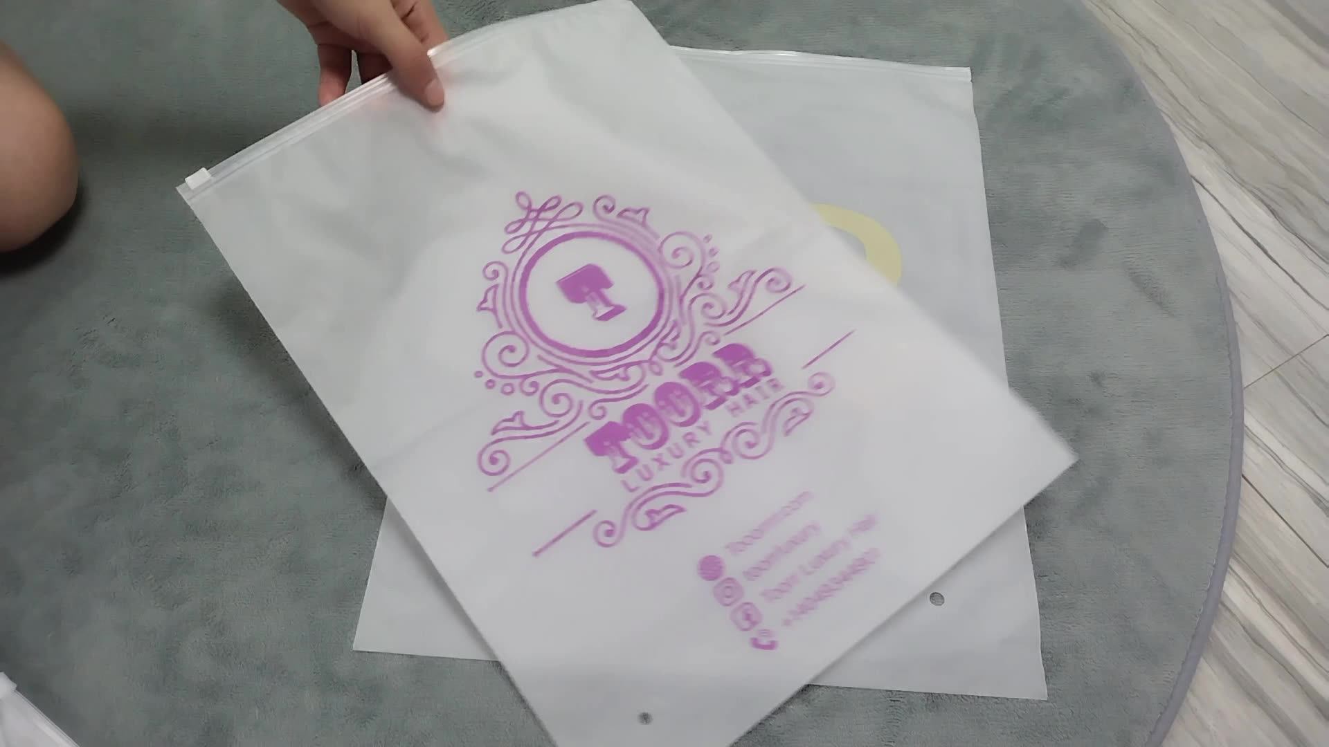 Custom Apparel Plastic Packaging Bags With Zipper Clothes Clothing