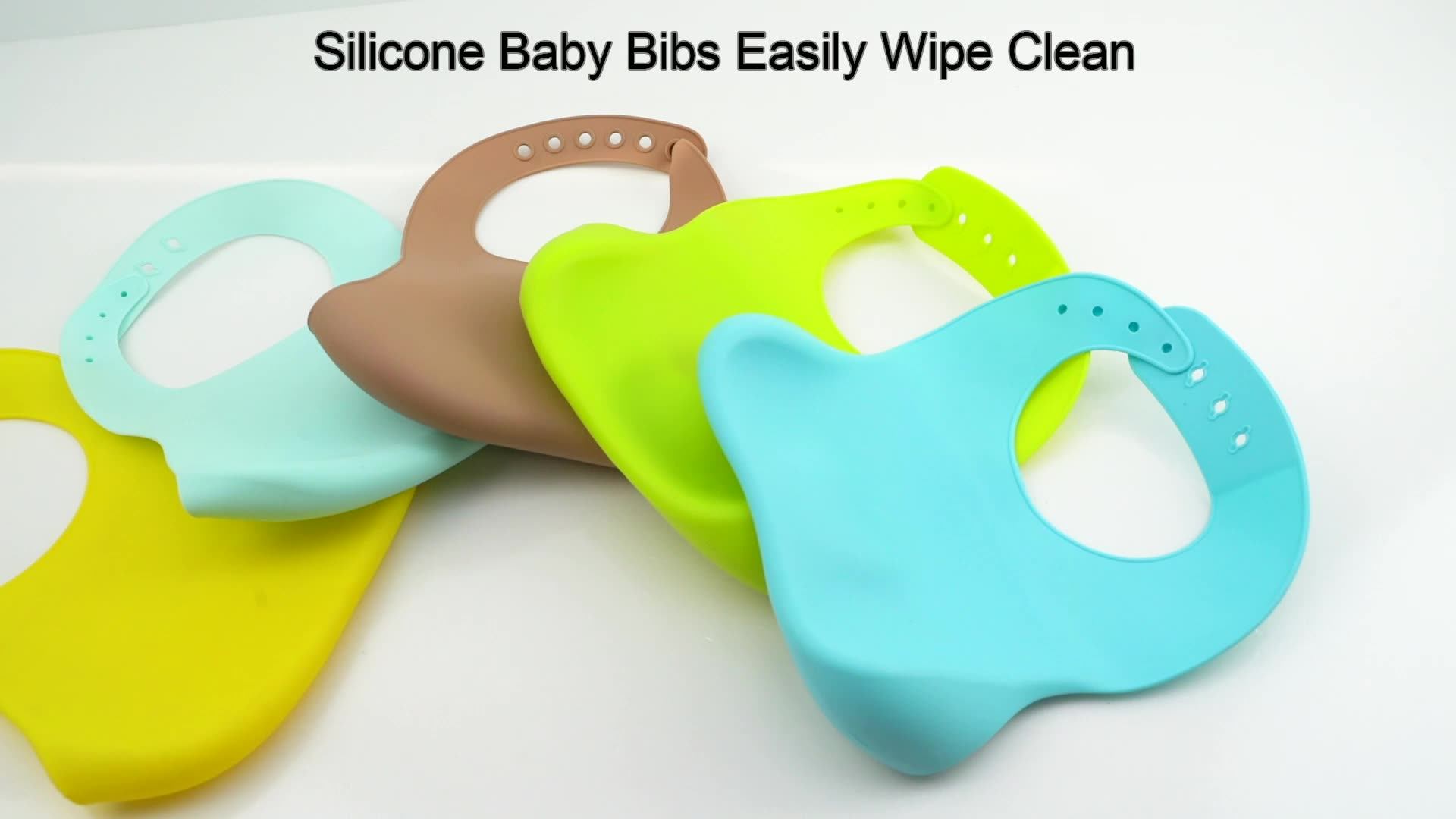 Silicone Baby Bibs Easily Wipe Clean Comfortable Soft Waterproof Bib