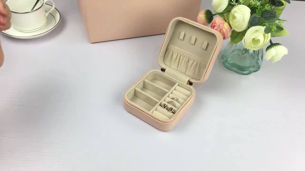 Custom Leather Small Box For Jewelry Ring Necklace Gift Jewelry Storage