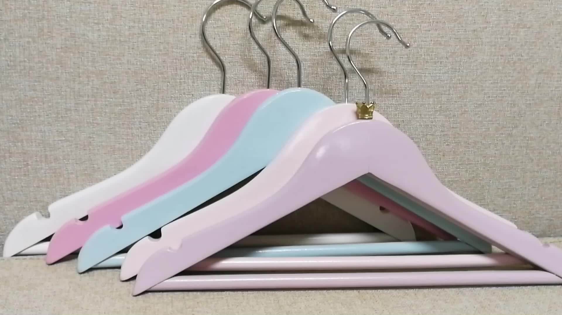 Painted Color Wood Kids Clothes Hangers Wholesale Buy Kids Clothes
