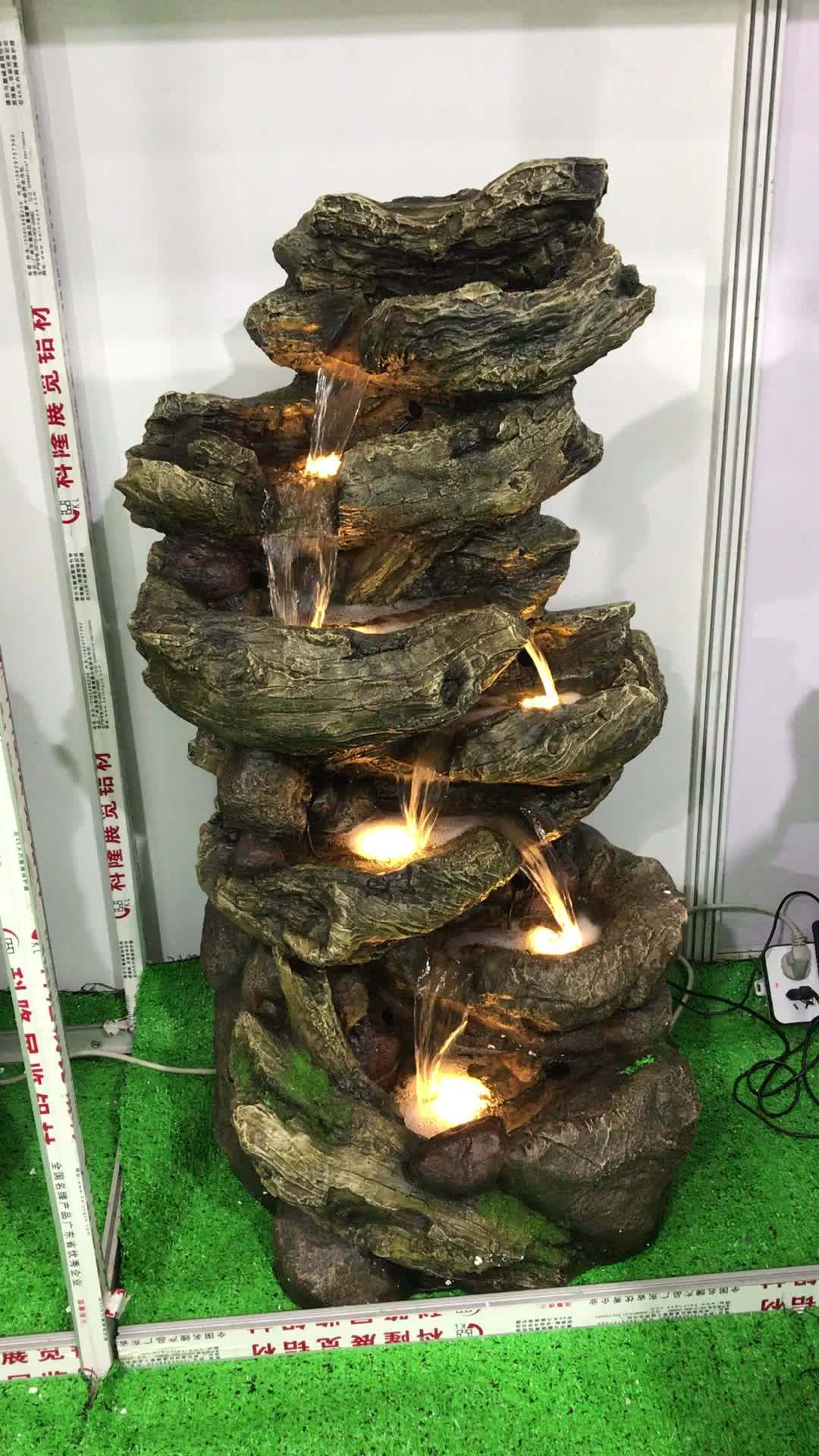 Stacked Rock Tower Indoor Tabletop Indoor Water Fountain Home Decor