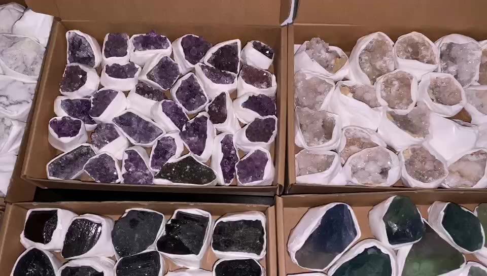 Wholesale Natural Uruguay Amethyst Cluster Amethyst Geode Block With Box Buy Amethyst Geode