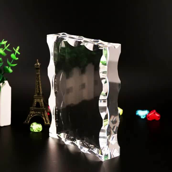 3d crystal cube photo frame