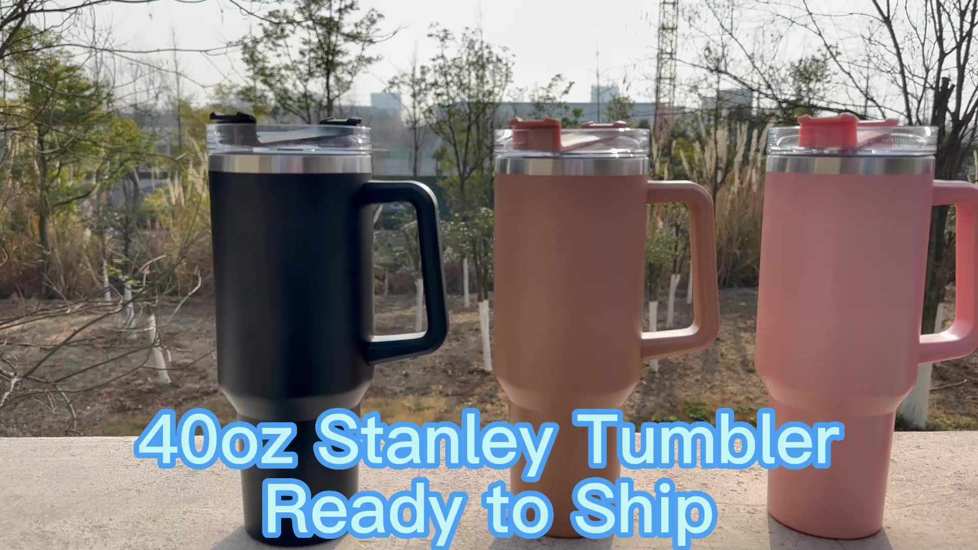 40oz Stanleys Tumbler With Handle Sublimation Custom Stanleys Cup