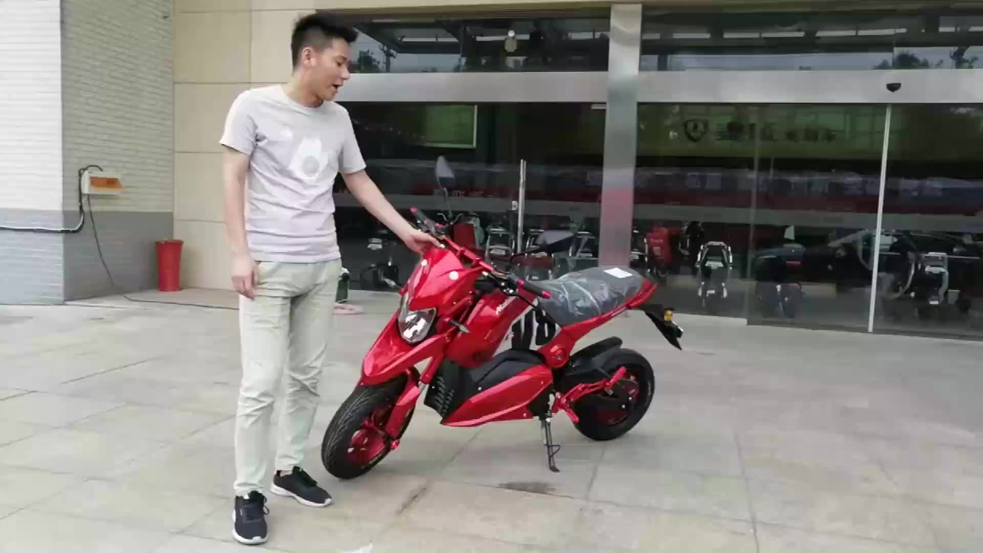 Full Size Wide Tire Electric Motorcycle 2000w 3000w Racing Electric