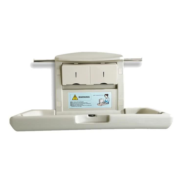 Airport Commercial Bathroom Hdpe Horizontal Wall Mounted Folding Baby