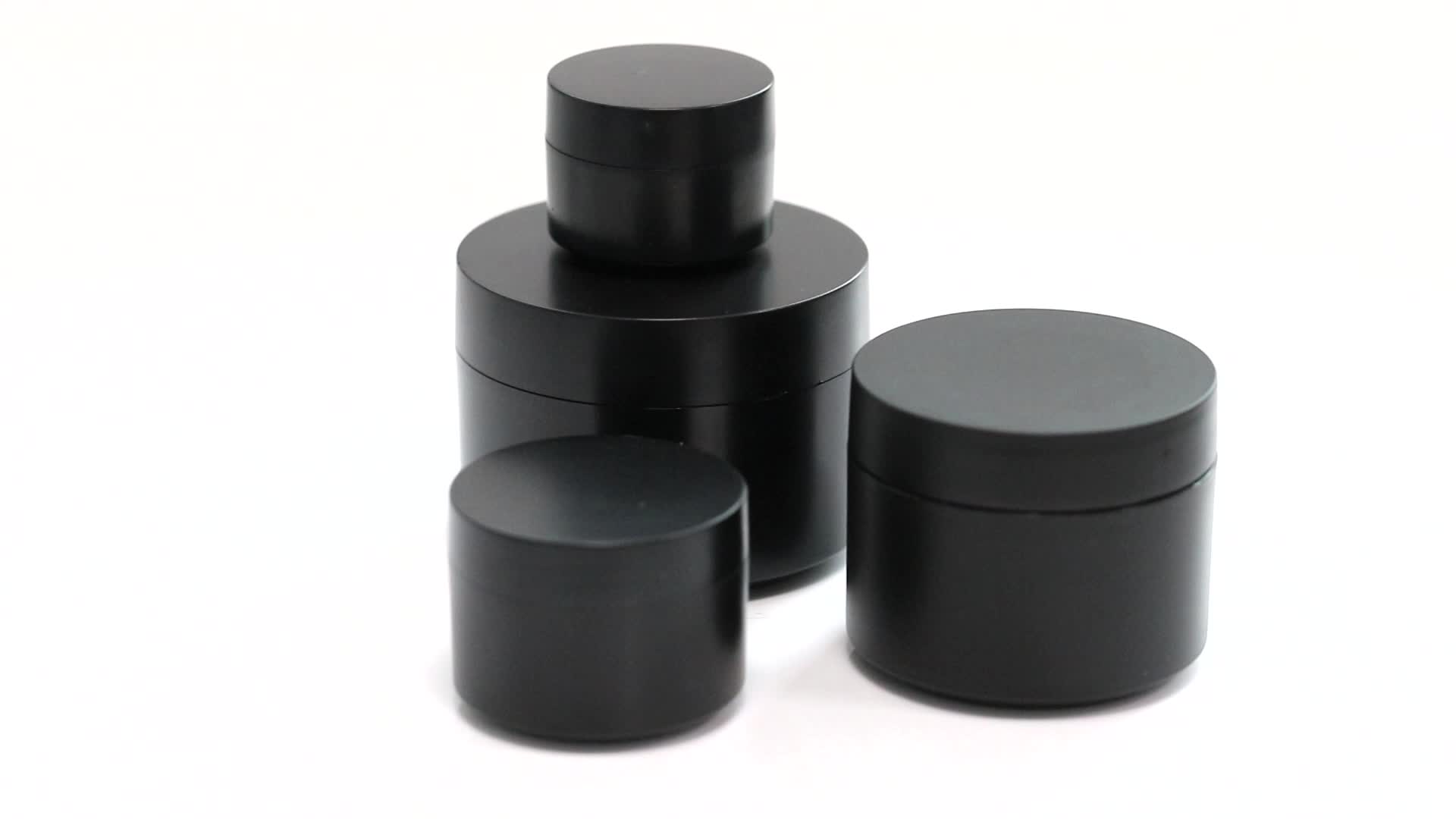 Download 5g 15g 30g 50g Matte Black Cosmetic Cream Jar Double Wall Nail Polish Plastic Color Gel Glue ...