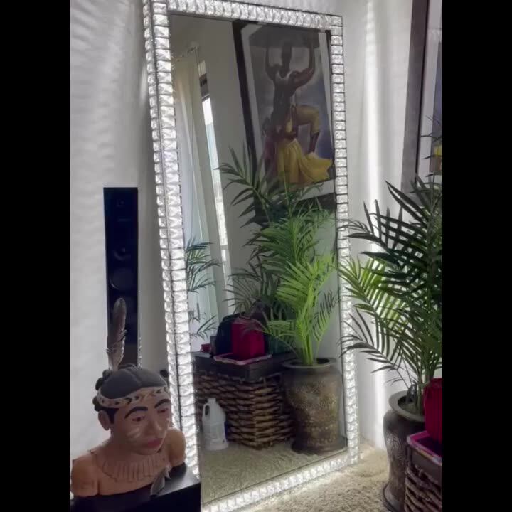 Led Large Wall Mirrors Wholesale Floor Mirror Diamond Full