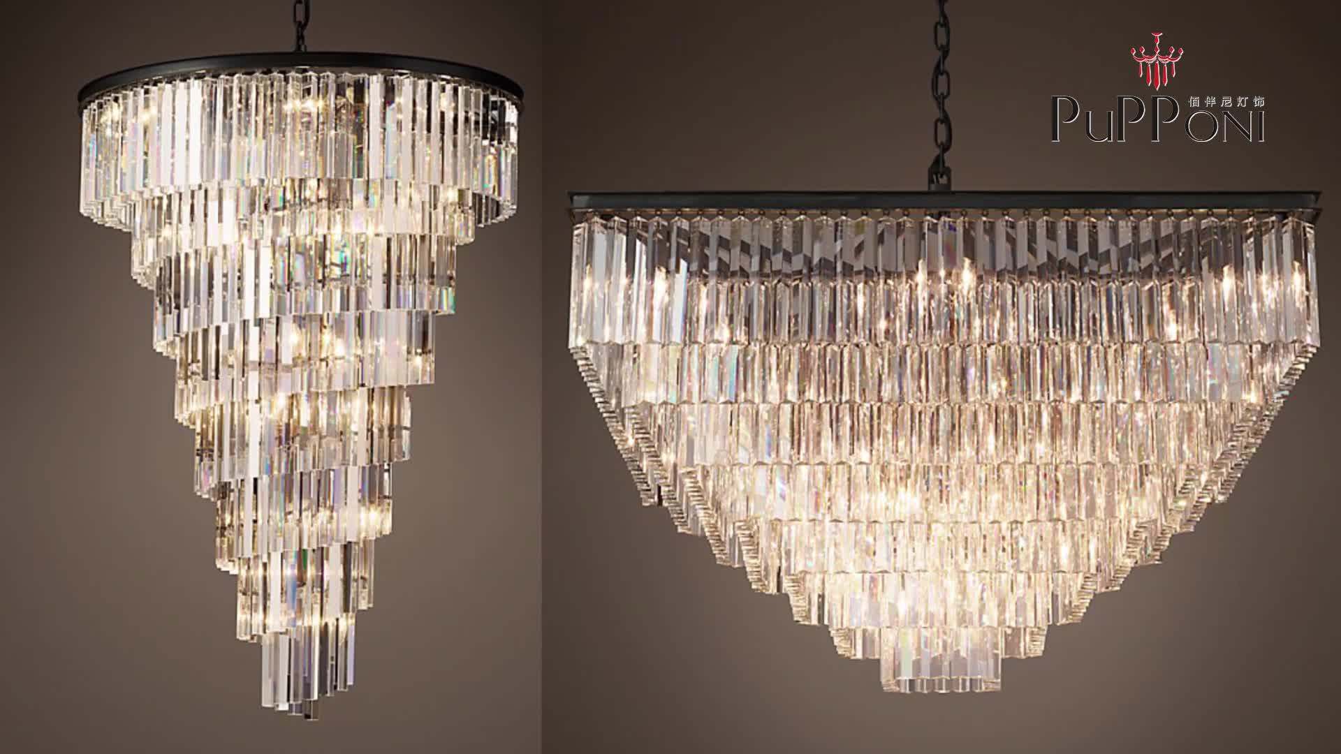 Orb Crystal Pendant Lighting Chandelier American For Resturant Hotel